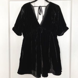 Free People Black Velvet 'Ivy Dress'